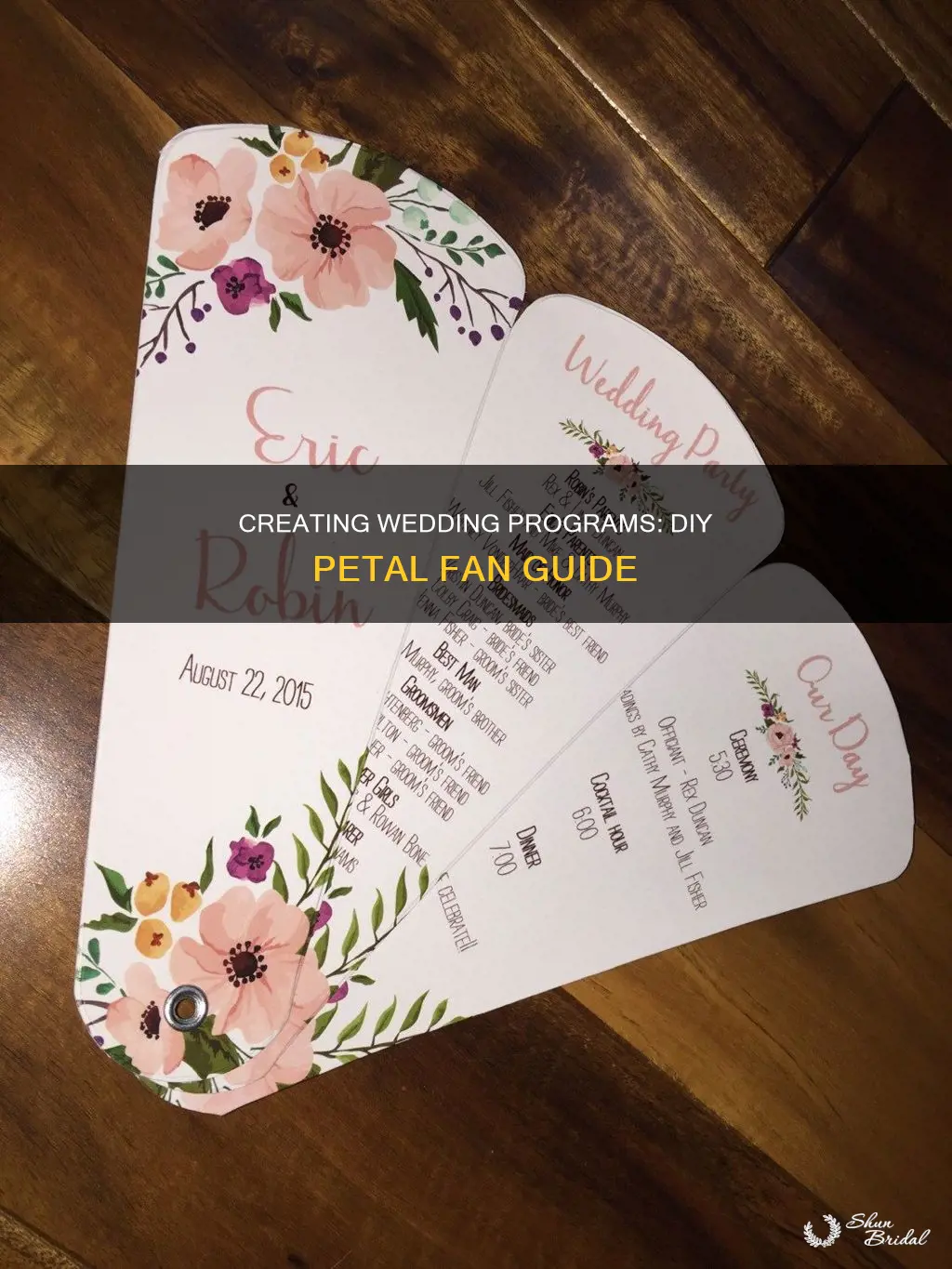 how to make petal fan wedding programs