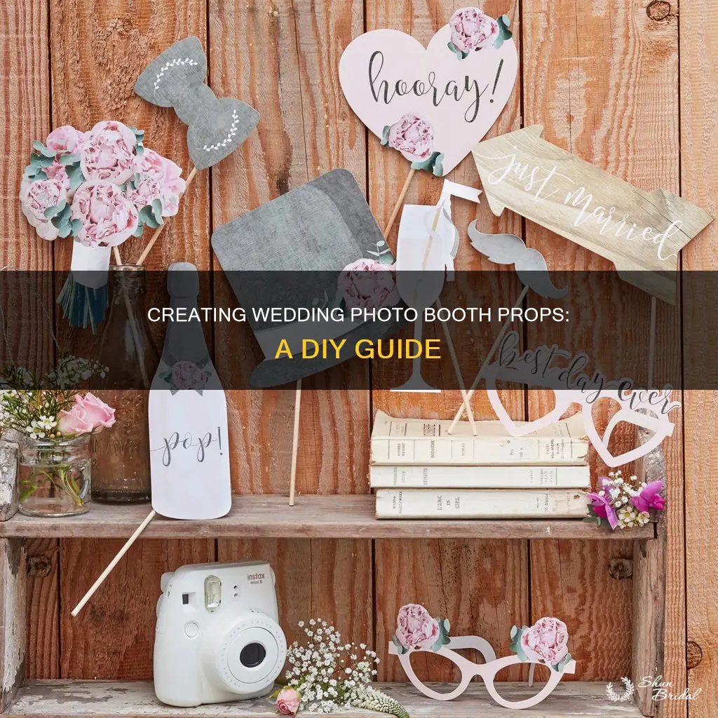 how to make photo booth props for wedding