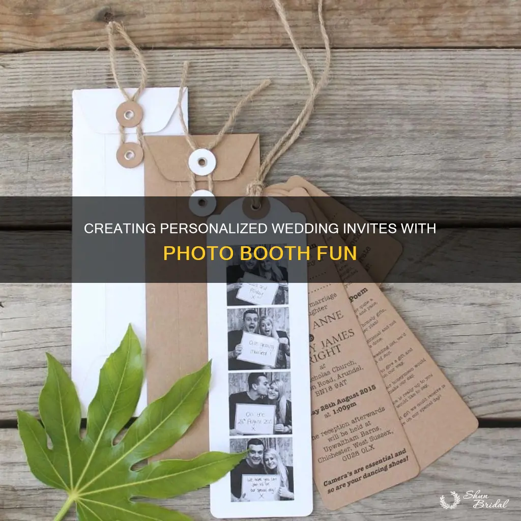 how to make photo booth wedding invitations