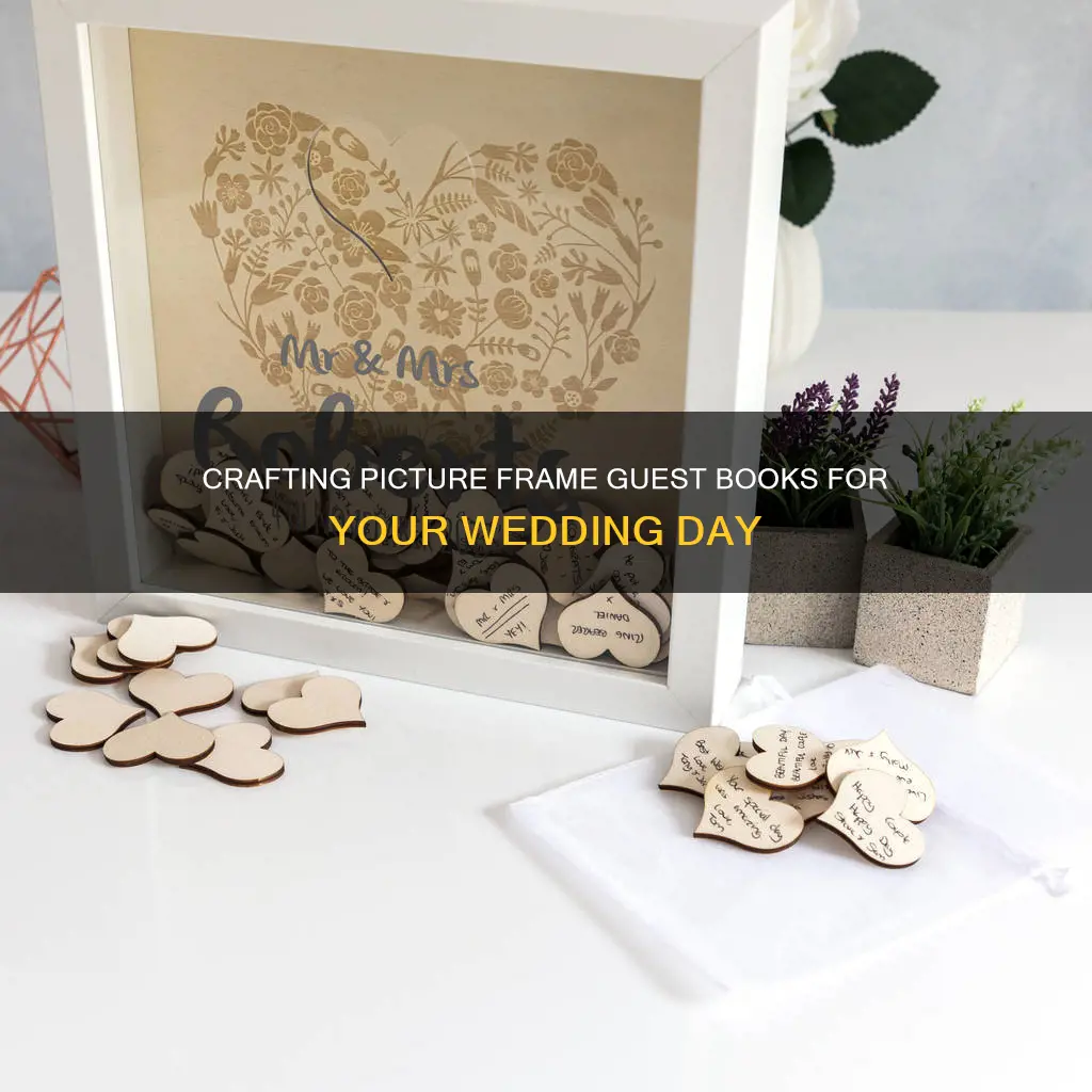 how to make picture frame guest book for wedding