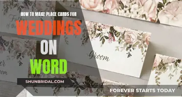 Creating Wedding Place Cards with Microsoft Word