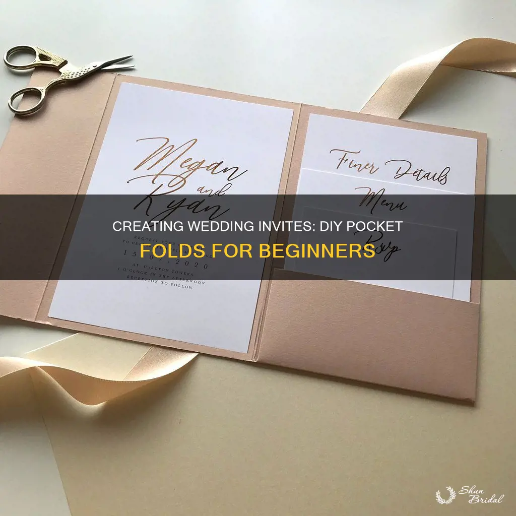 how to make pocket folds for wedding invitations