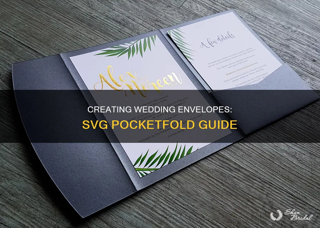 how to make pocketfold wedding envelopes svg