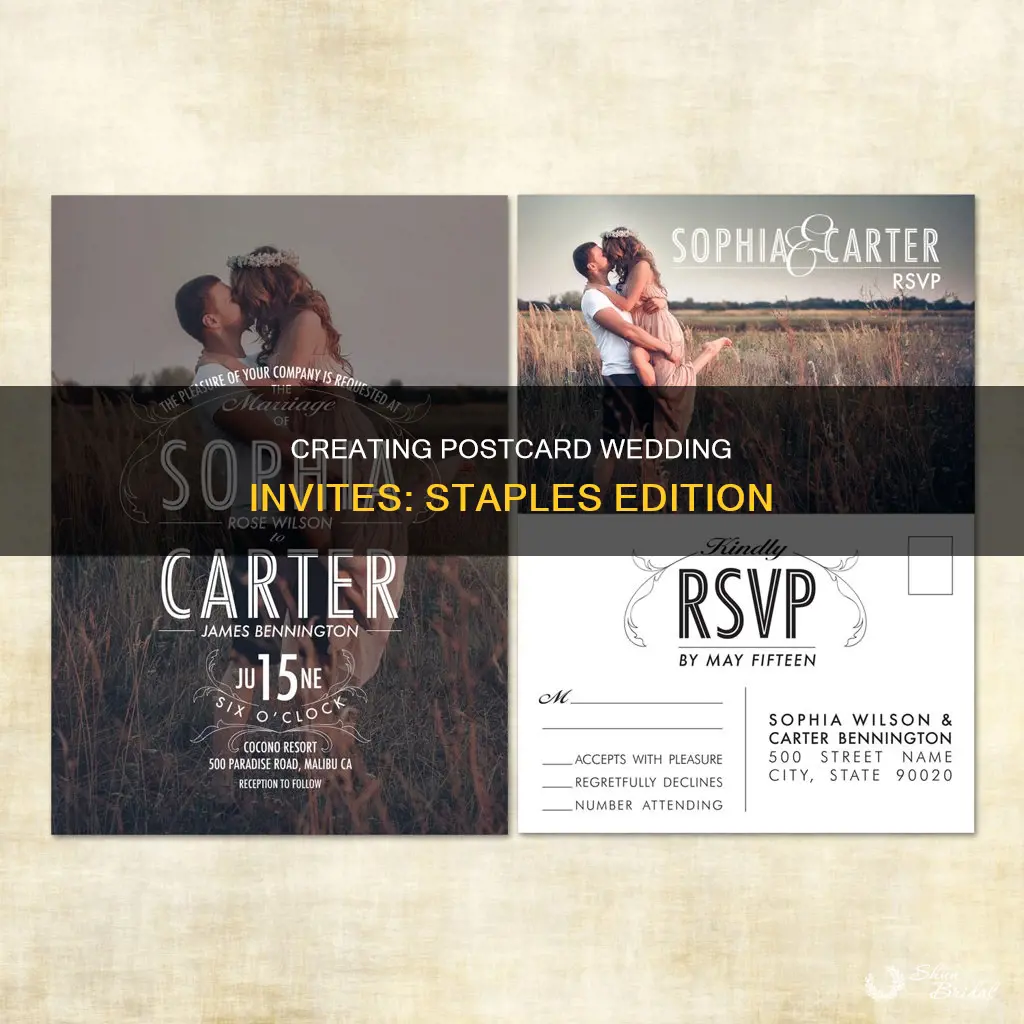 how to make postcard wedding invitations at staples