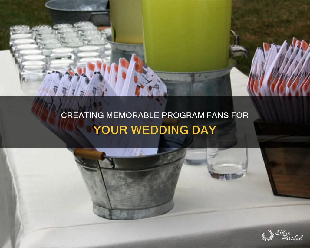 how to make progam fans for wedding