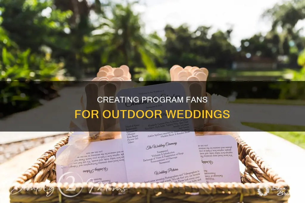 how to make program fans for an outdoor wedding