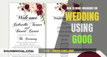 Designing Wedding Programs with Google: A Creative Guide