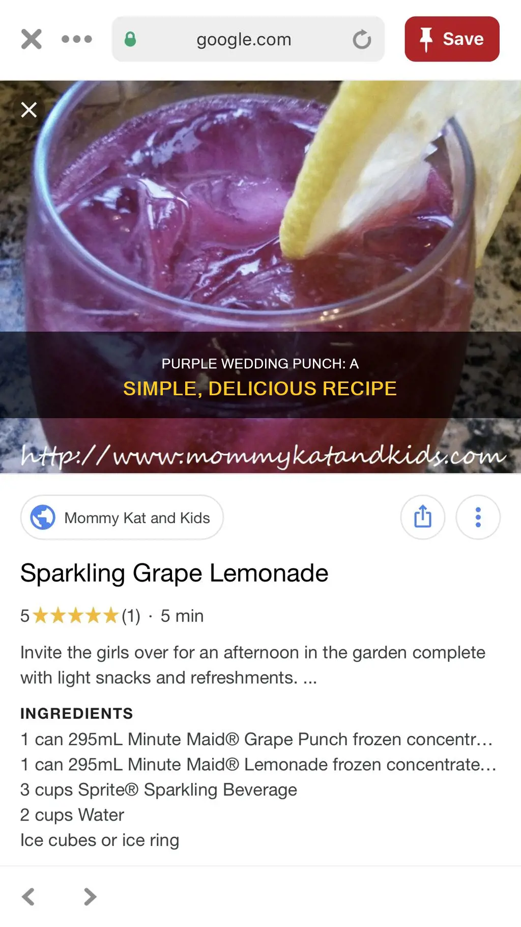 how to make purple wedding punch