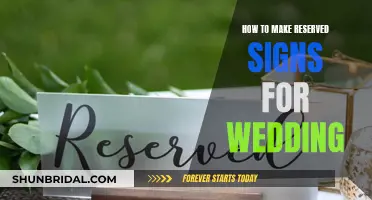 Creating Reserved Signs for Your Wedding: A Simple Guide