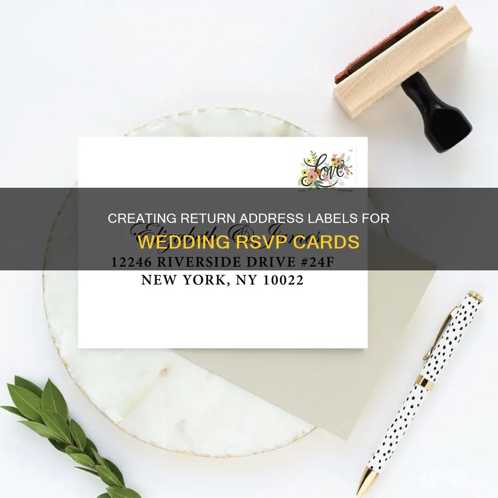 how to make return address labels for wedding rsvp cards