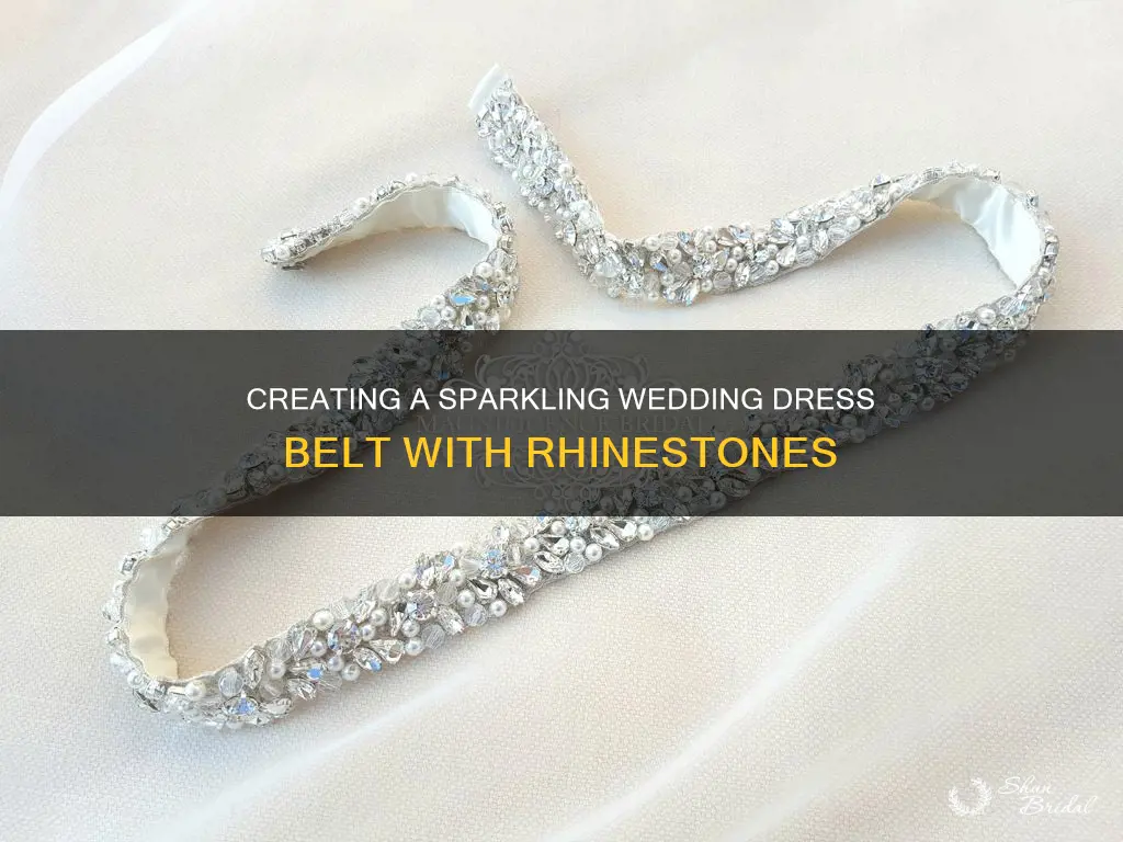 how to make rhinestone belt for wedding dress