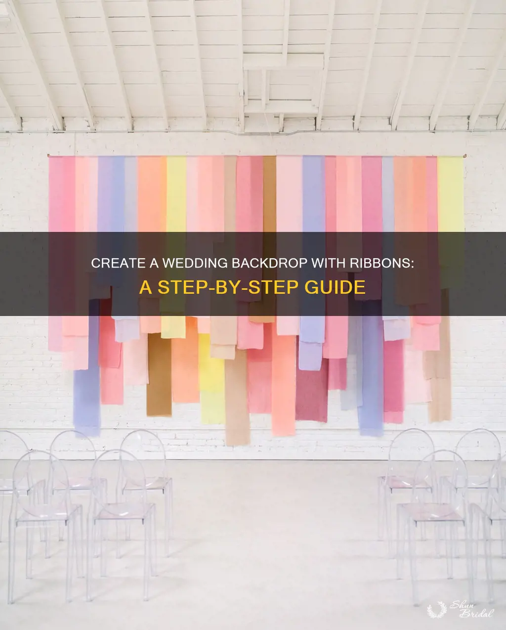 how to make ribbon backdrop for wedding