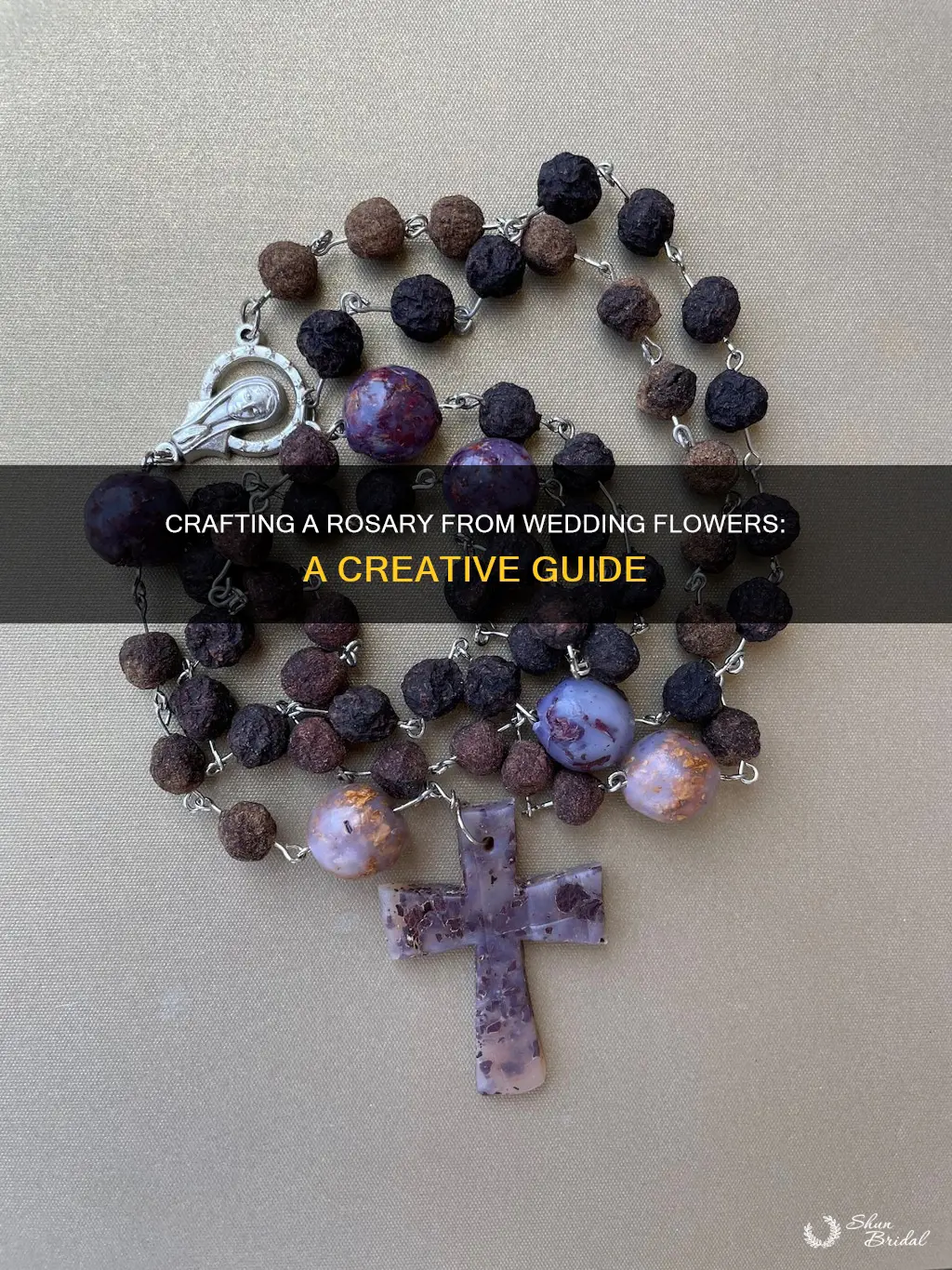 how to make rosary out of wedding flowers