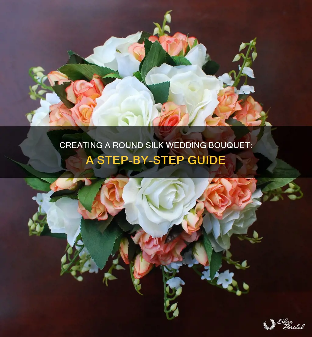 how to make round silk wedding bouquet