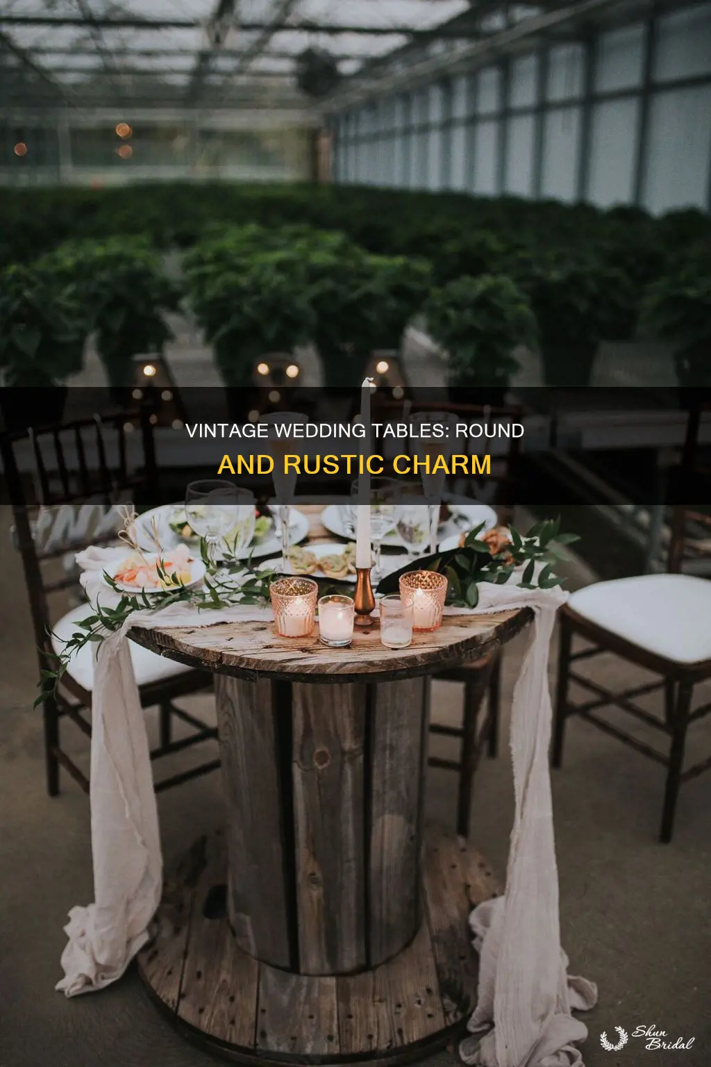 how to make round wedding tables look vintage