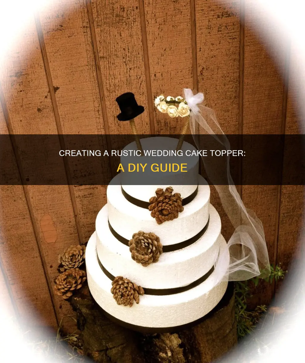 how to make rustic wedding cake topper