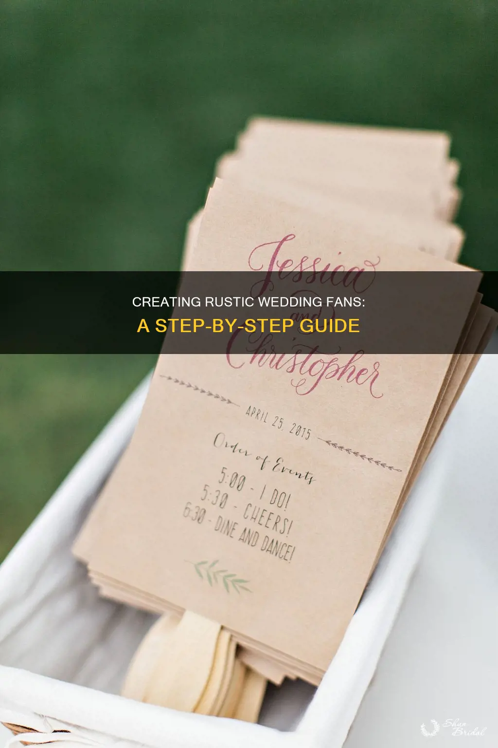 how to make rustic wedding fans