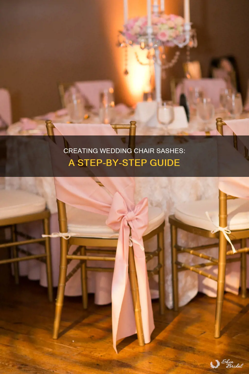 how to make sash for wedding chairs