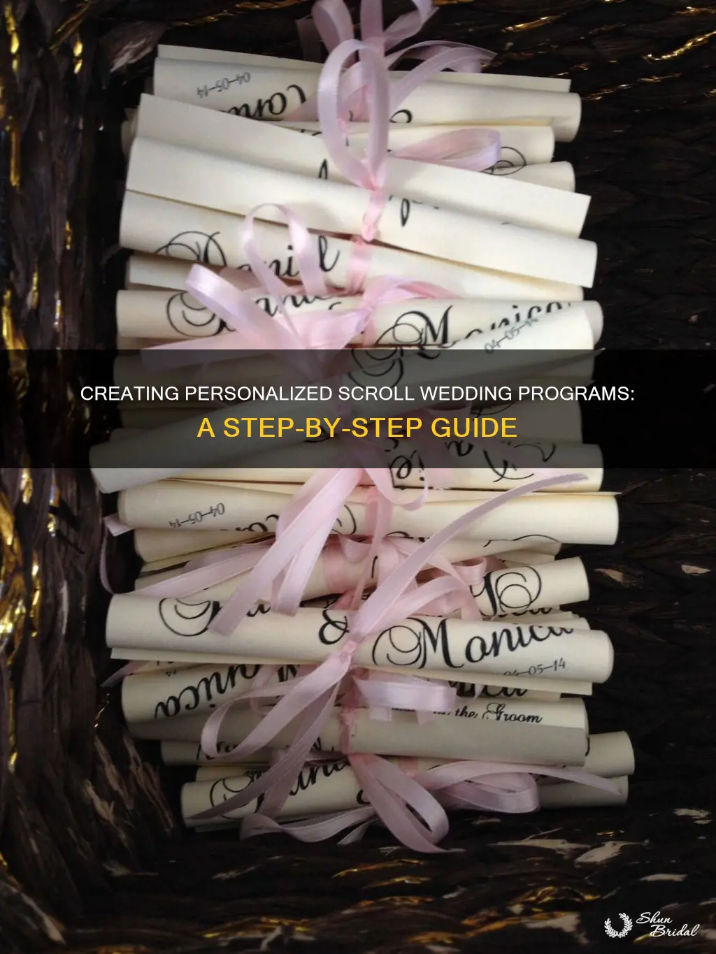 how to make scroll wedding programs