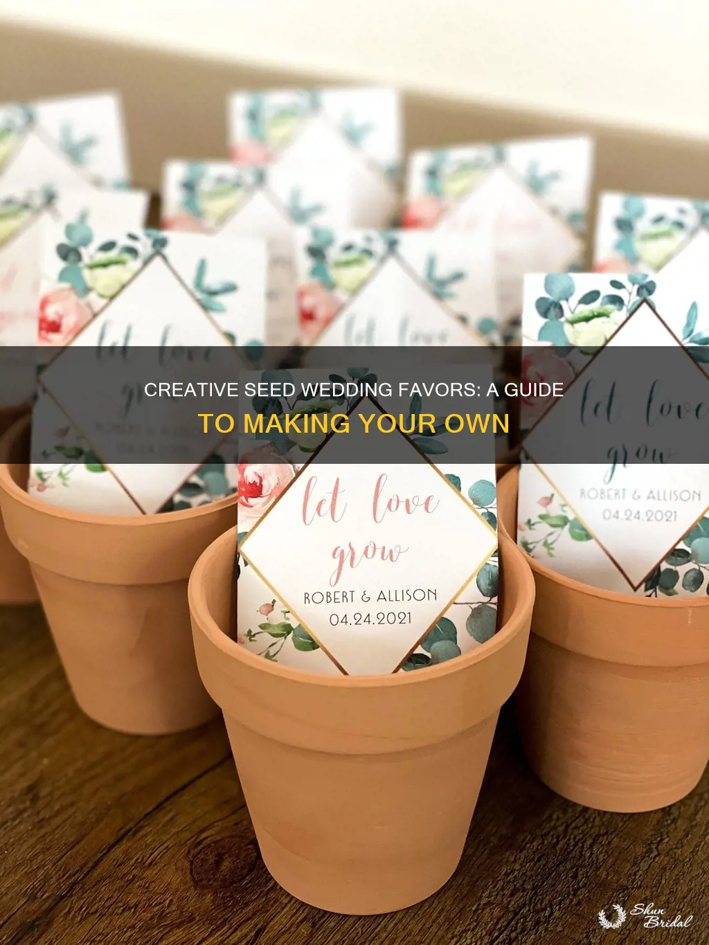 how to make seed wedding favors