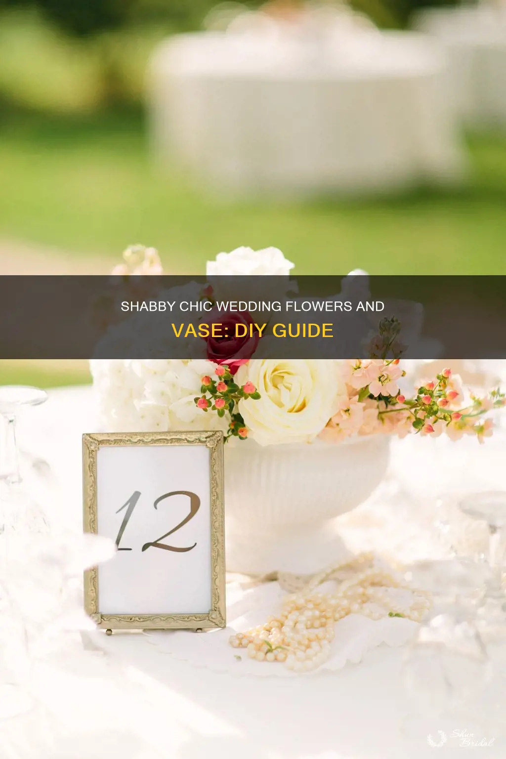 how to make shabby chic flowers and vase for wedding