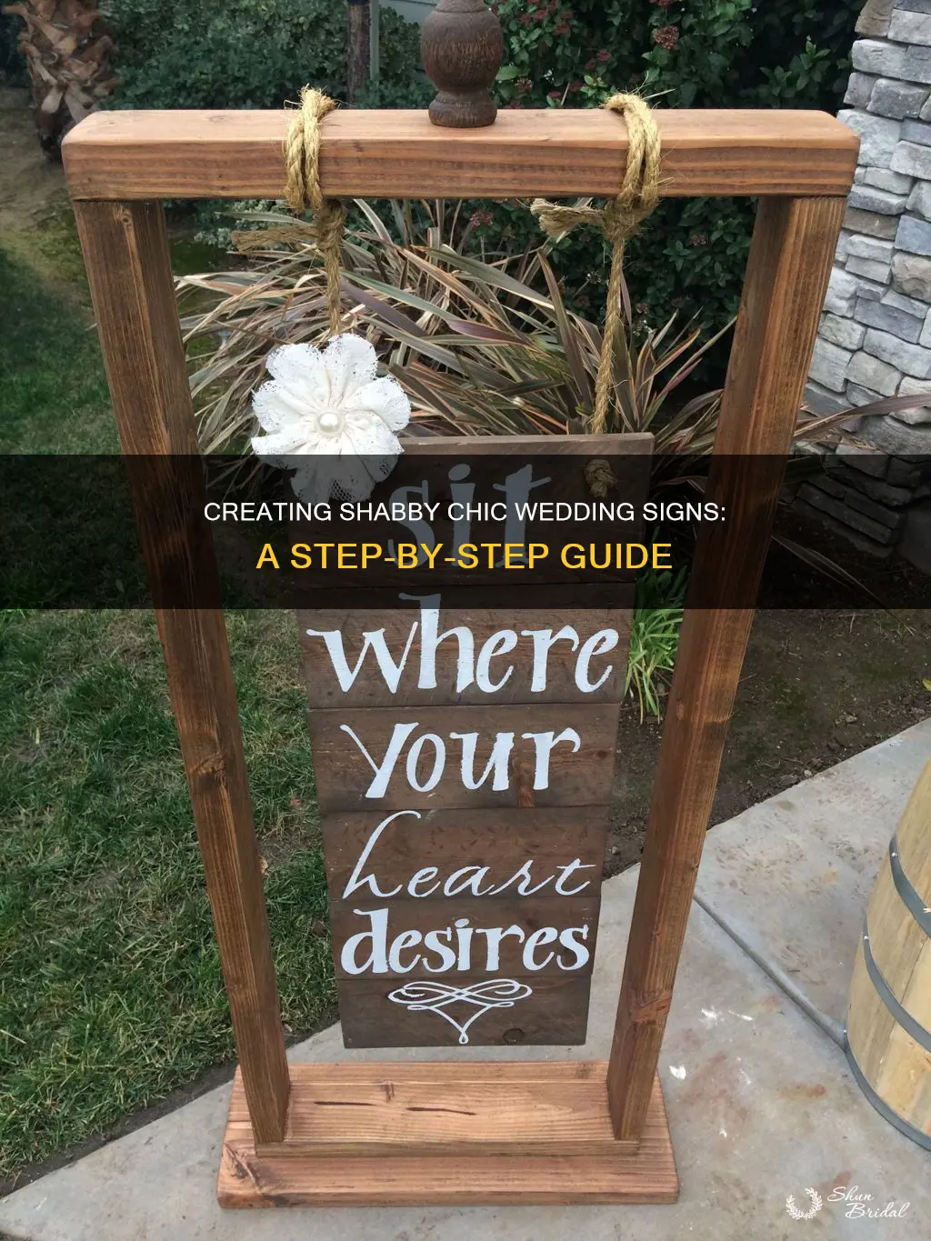 how to make shabby chic wedding signs