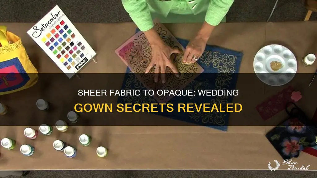 how to make sheer fabric opaque wedding