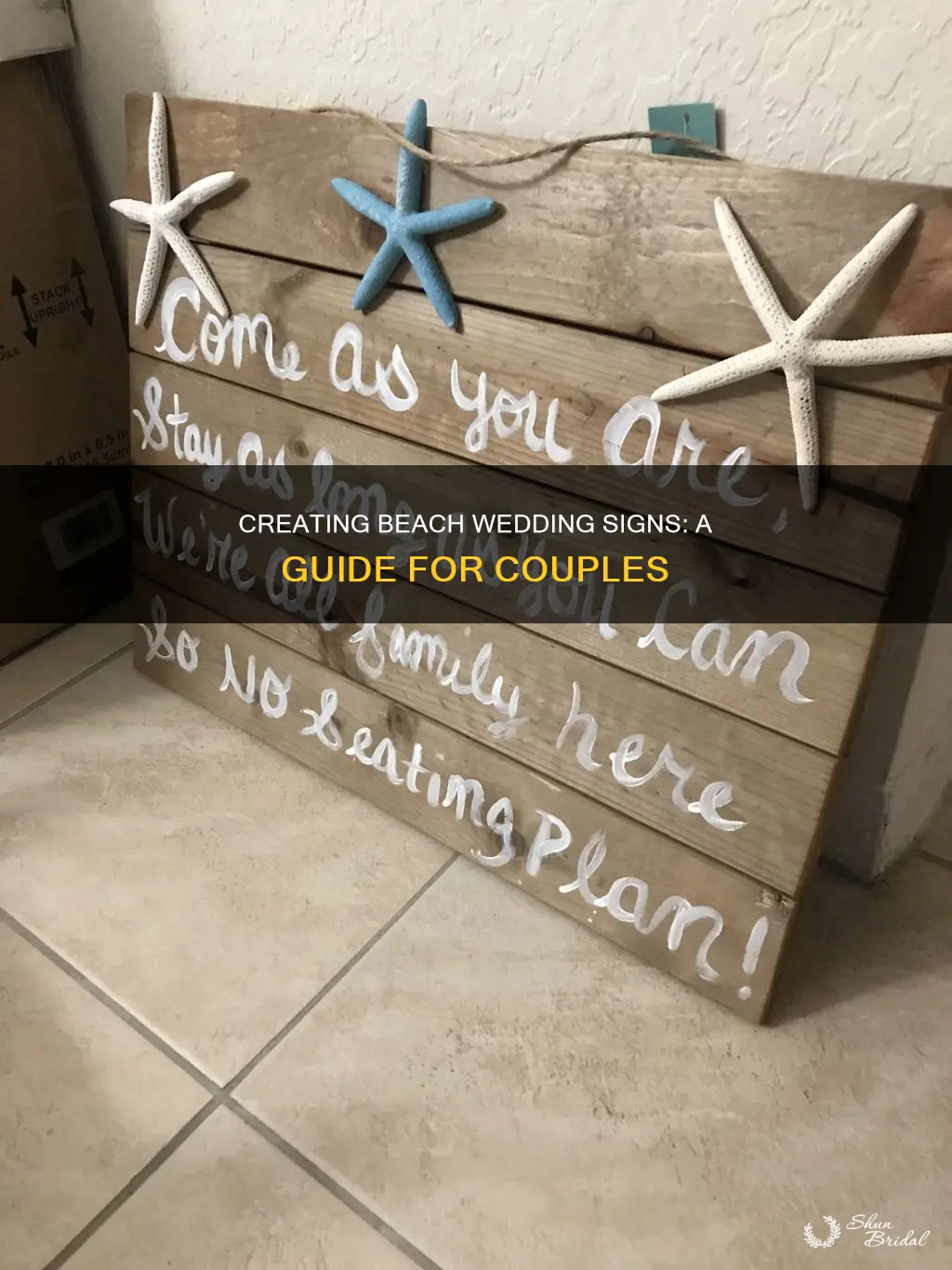 how to make signs for beach wedding