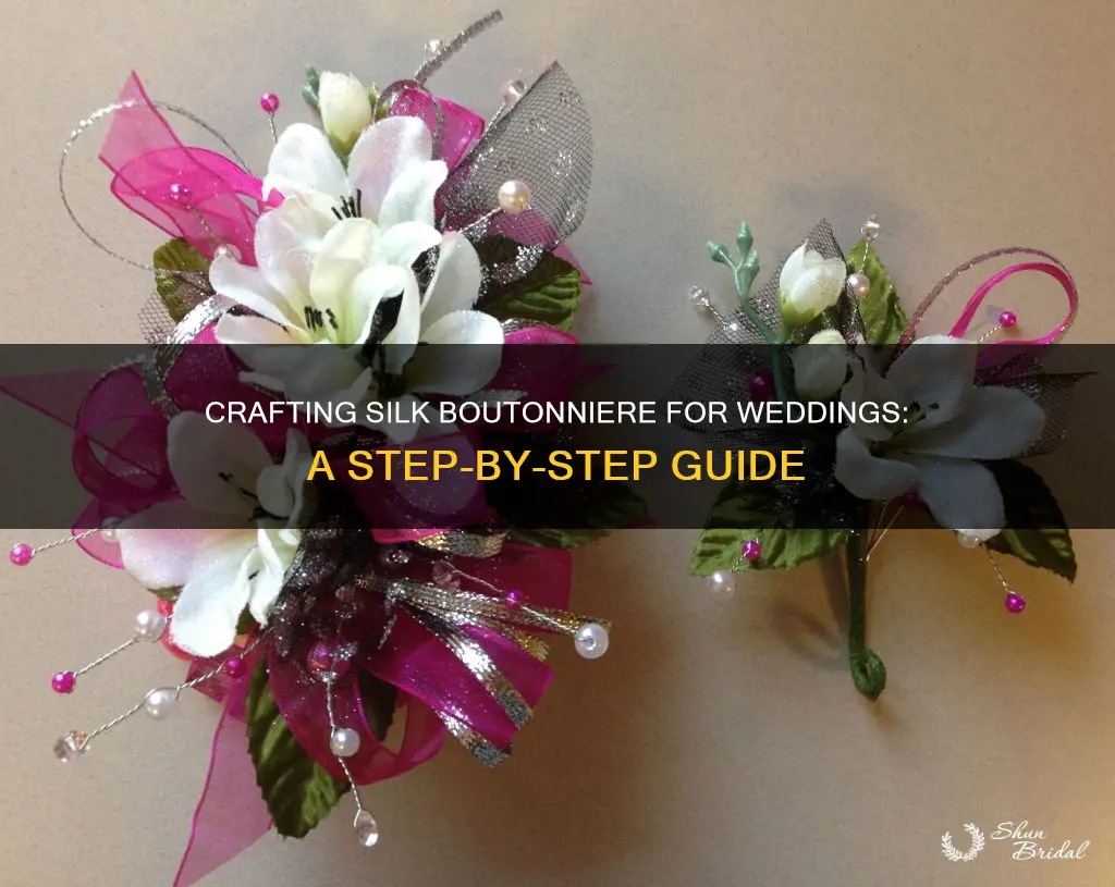 how to make silk boutonniere for weddings