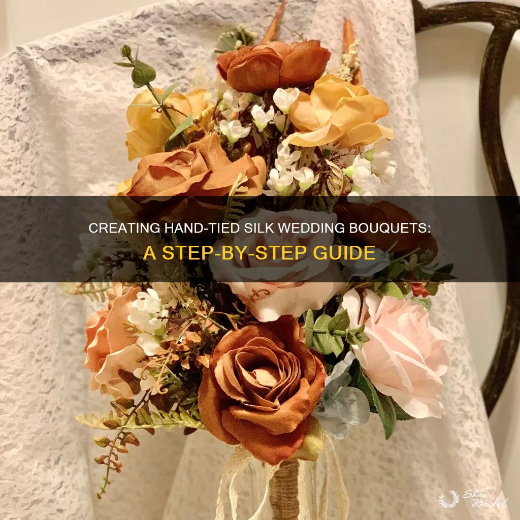 how to make silk hand tied wedding bouquets