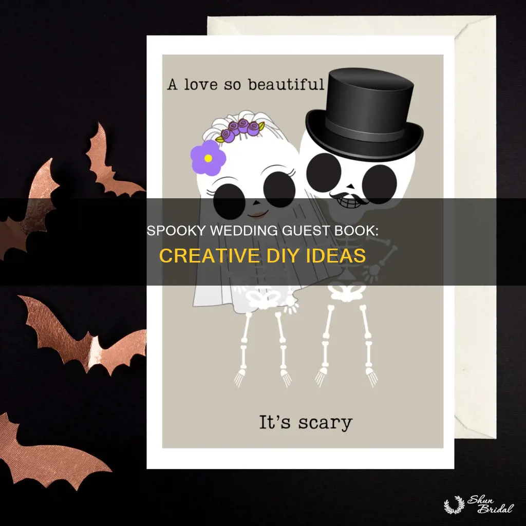 how to make spooky wedding guest book