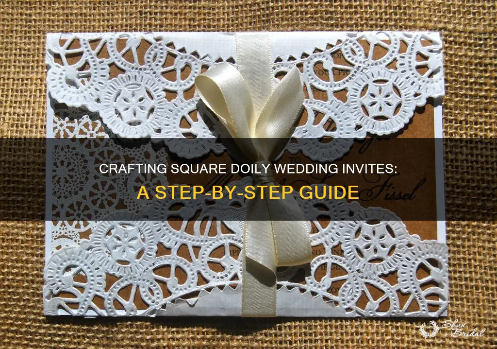 how to make square doily wedding invitations