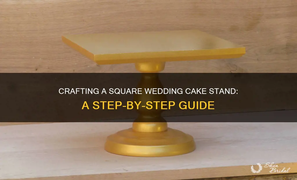 how to make square wedding cake stand