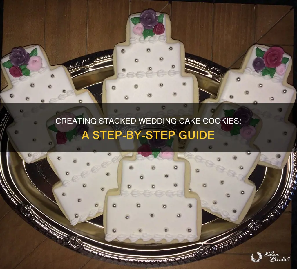 how to make stacked wedding cake cookies