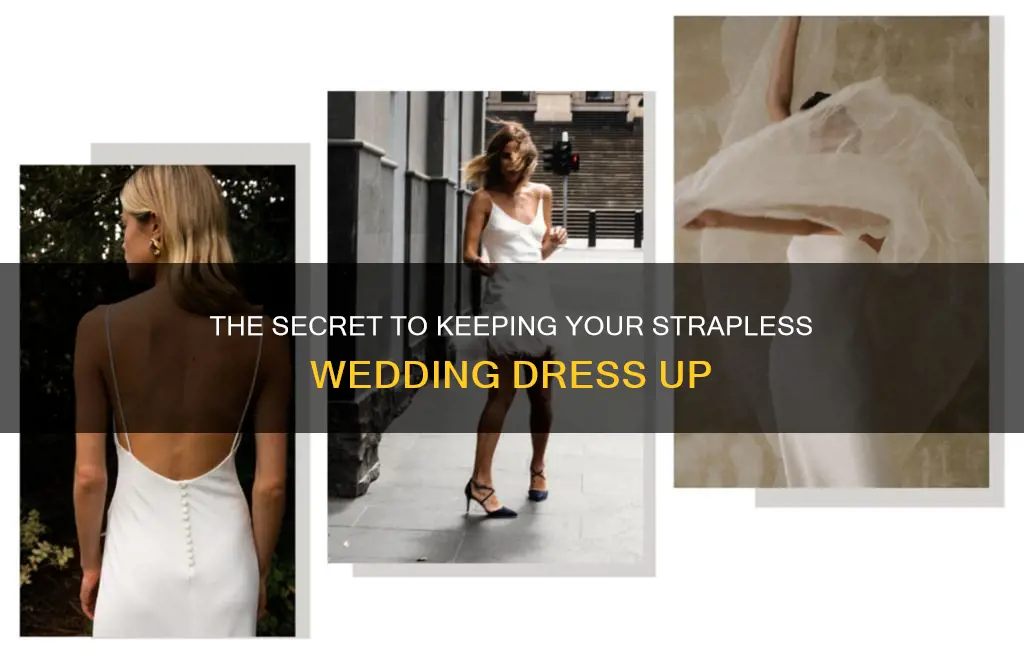 how to make strapless wedding dress stay up