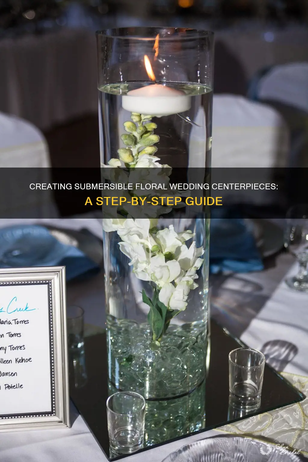 how to make submersible wedding centerpiece with flowers