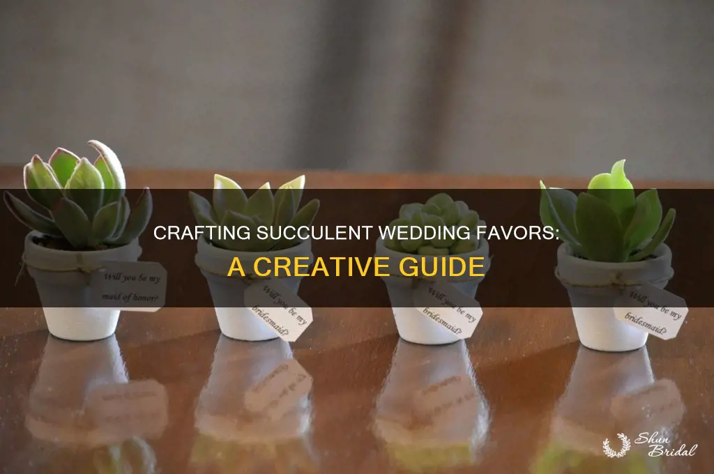 how to make succulent wedding favours