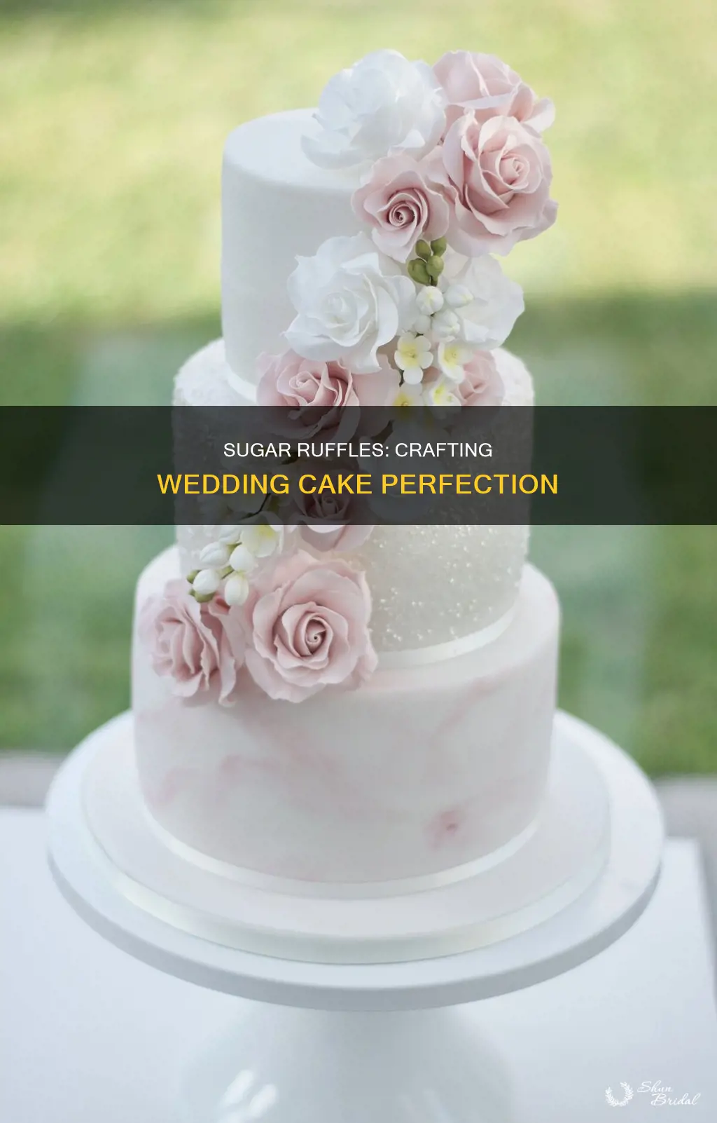 how to make sugar ruffles on a wedding cake