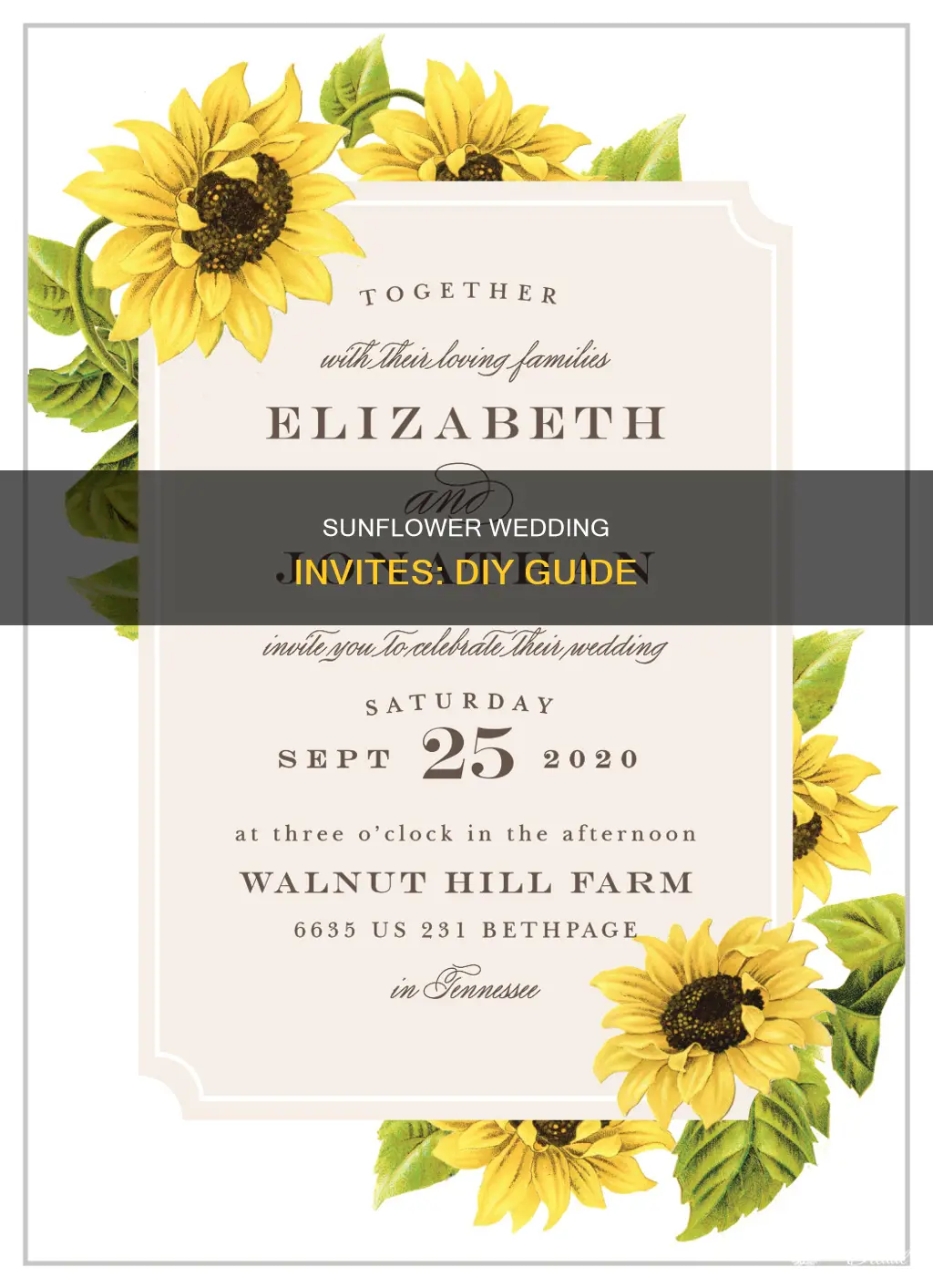 how to make sunflower wedding invitations