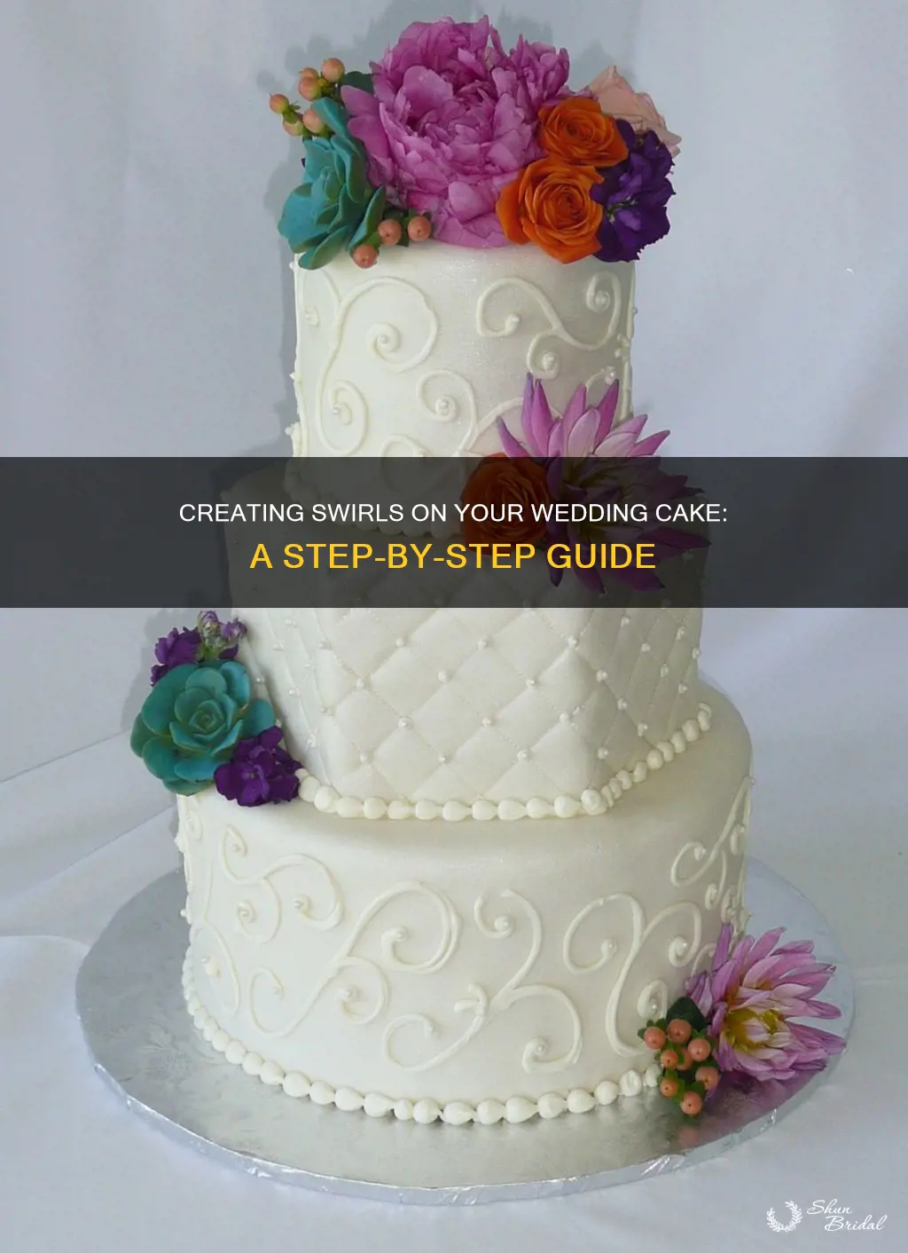 how to make swirls on a wedding cake