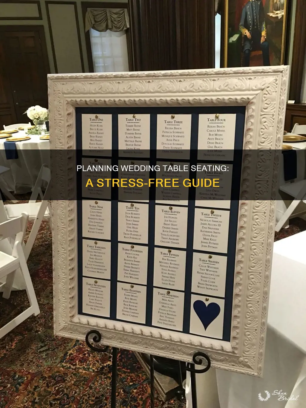 how to make table seating for a wedding