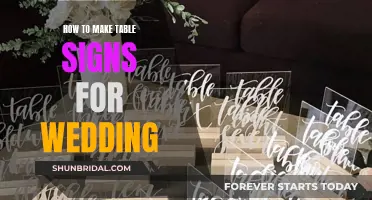 Crafting Wedding Table Signs: A Guide to DIY Perfection