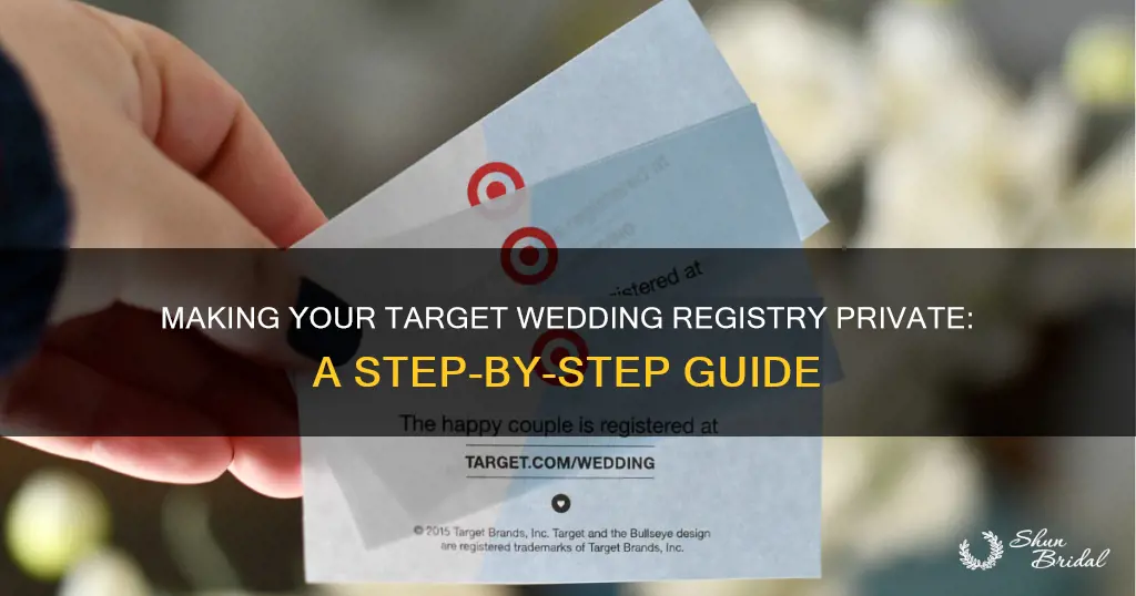 how to make target wedding registry private