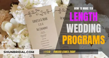 Crafting Tea-Length Wedding Programs: A Step-by-Step Guide