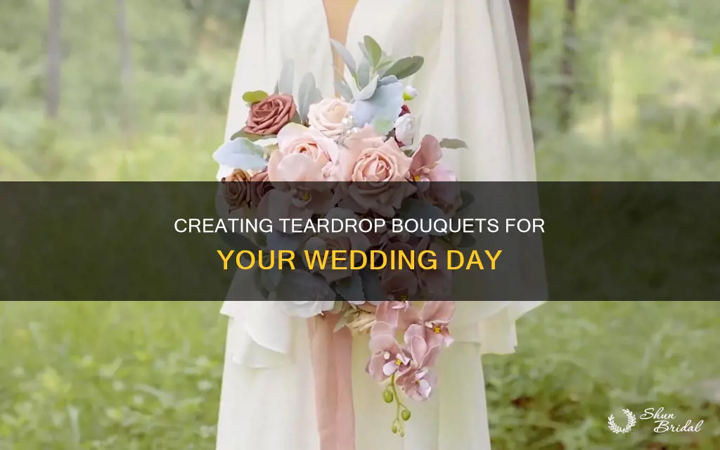 how to make teardrop bouquets for weddings