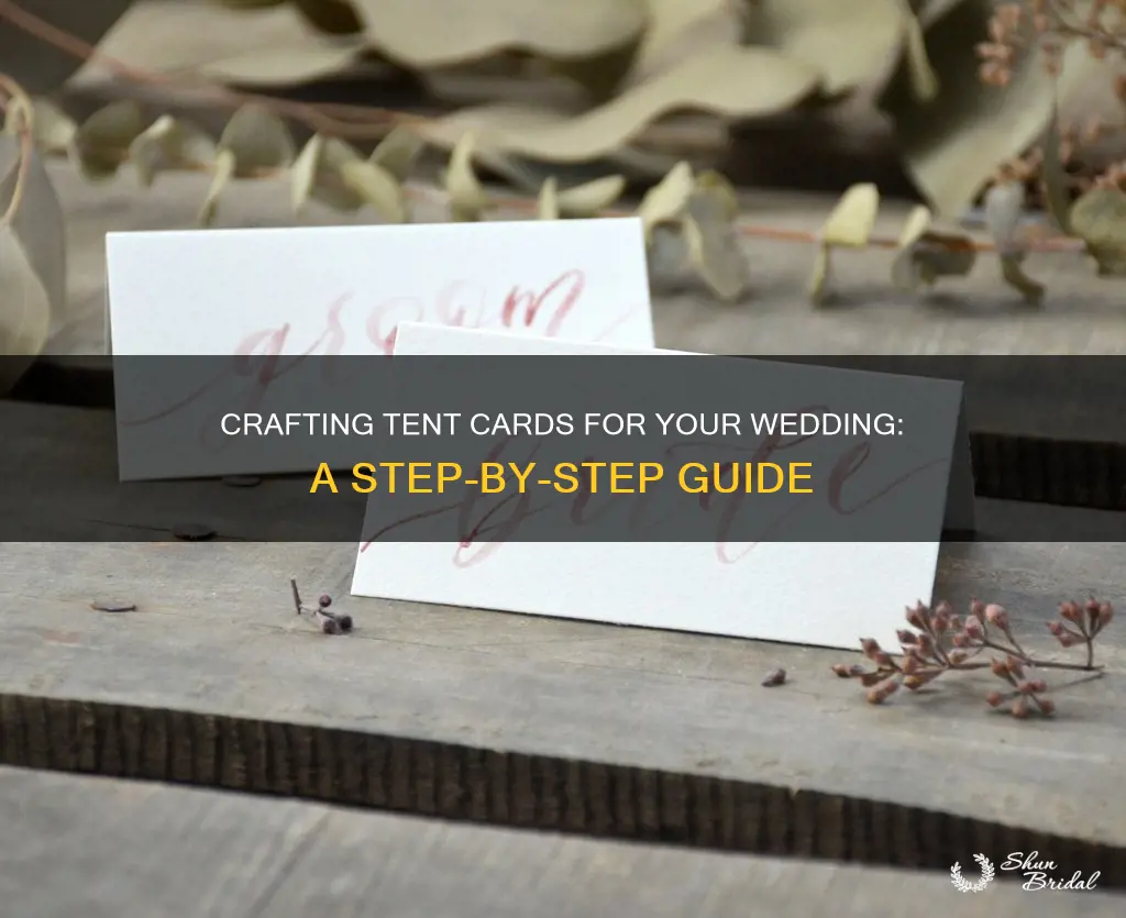 how to make tent cards for a wedding