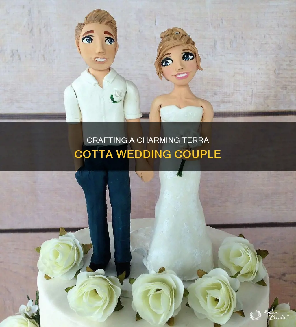 how to make terra cotta wedding bride and groom