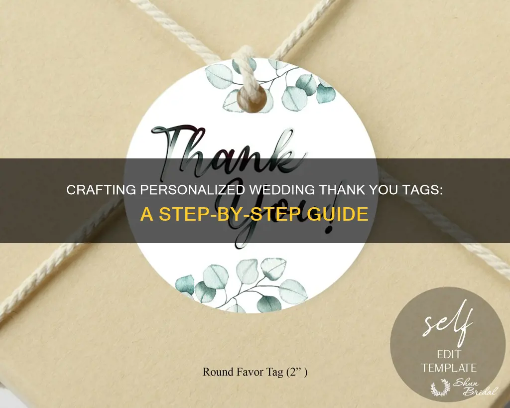 how to make thank you tags for wedding