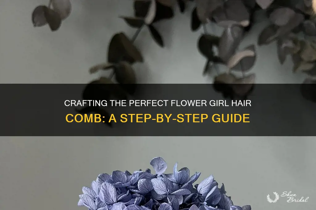 how to make the hair comb for the flower girl