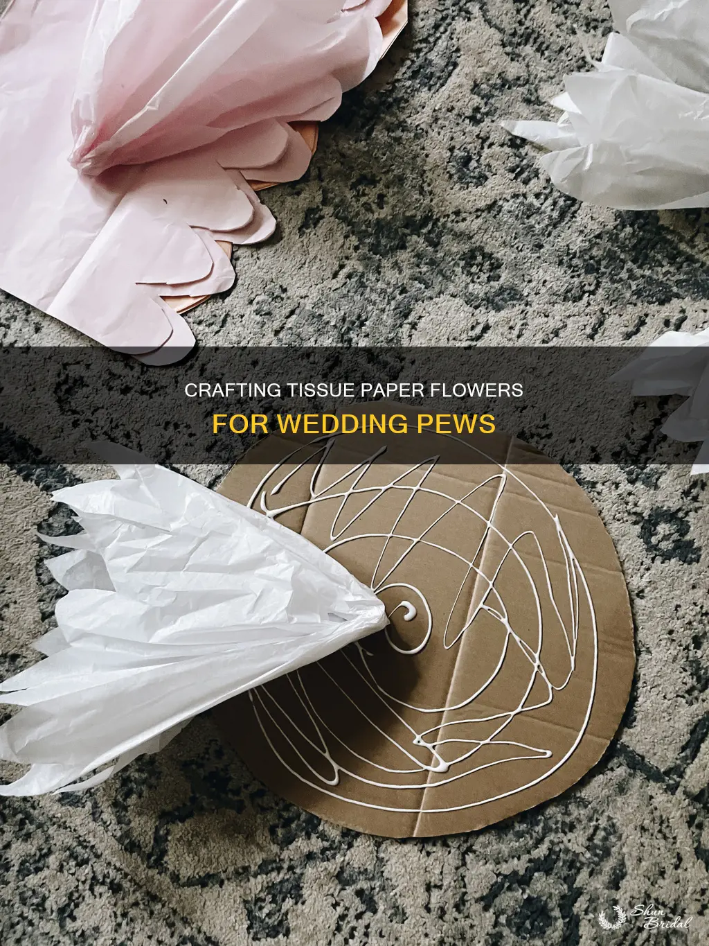 how to make tissue paperflowers for wedding pews